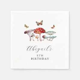 キノコ素朴誕生日パーティー スタンダードカクテルナプキン