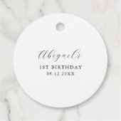 キノコ素朴誕生日メッセージカード フェイバータグ (裏面)