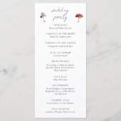 キノコ結婚のセレモニー計画 プログラム (裏面)