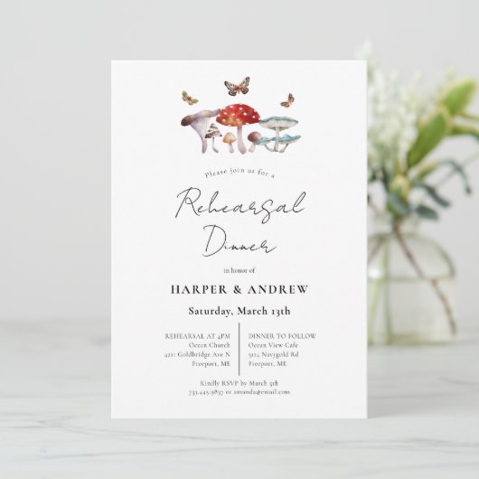 キノコ結婚のリハーサルディナー 招待状 (スタンド正面)