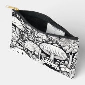 キノコ線スケッチ アクセサリーポーチ (見開き)