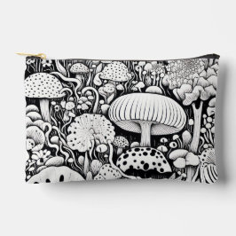 キノコ線スケッチ アクセサリーポーチ