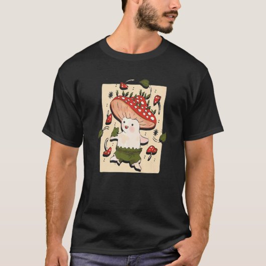 キノコ美学かわいいゴブリンの自然の魔法F Tシャツ (正面)