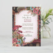 キノコ自然パーティーシャワー招待状 招待状 (スタンド正面)