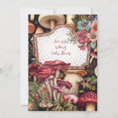 キノコ自然パーティーシャワー招待状 招待状 (裏面)