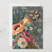 キノコ自然パーティーシャワー招待状 招待状 (裏面)