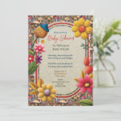 キノコ自然パーティーシャワー招待状 招待状 (スタンド正面)