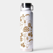 キノコ自然ブラウンウォーターボトル ウォーターボトル (背面)