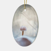 キノコ自然写真 セラミックオーナメント (左)