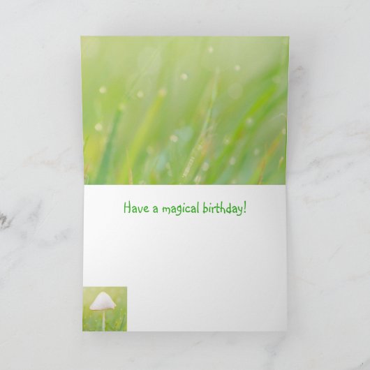 キノコ自然誕生日 カード (内部)