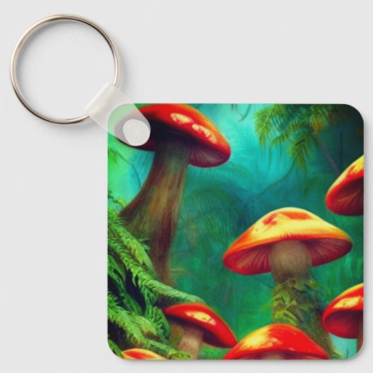 キノコ芸術 キーホルダー (正面)