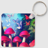キノコ芸術 キーホルダー (裏面)
