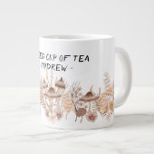 キノコ茶マグカップ、神秘的な飲み物、ウィッチクラフトマグカップ ジャンボコーヒーマグカップ (正面右)