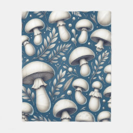 キノコ草原 フリースブランケット