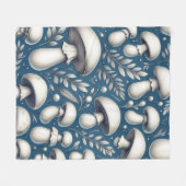 キノコ草原 フリースブランケット (正面(横))