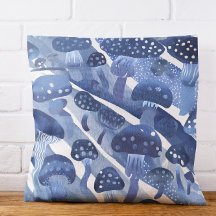 キノコ菌トアドストオール抽象芸術ブルー海