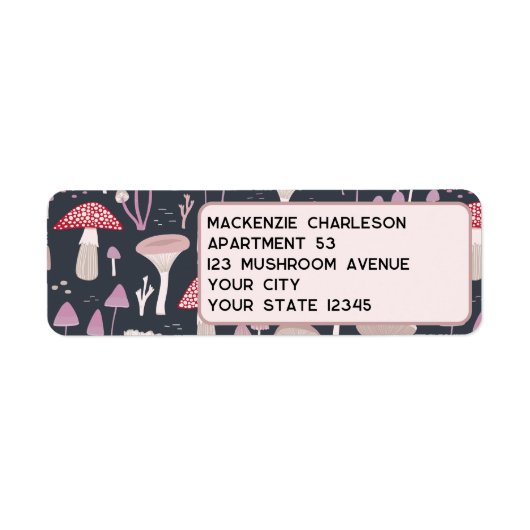 キノコ菌床菌差出人住所 ラベル (正面)