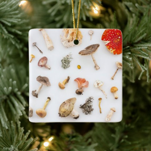 キノコ菌 セラミックオーナメント (ツリー)