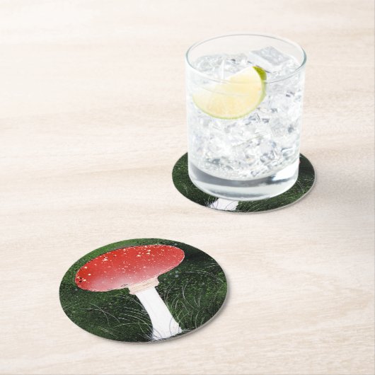 キノコ菌 ラウンドペーパーコースター (インサイチュ)