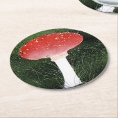 キノコ菌 ラウンドペーパーコースター (アングル)