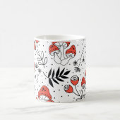 キノコ菌：自然線芸術 コーヒーマグカップ (中央)