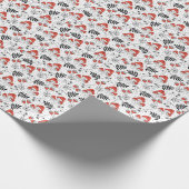 キノコ菌：自然線芸術 ラッピングペーパー (角)