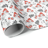 キノコ菌：自然線芸術 ラッピングペーパー (ロールコーナー)