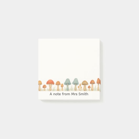 キノコ菌A先生 ポストイット (正面)