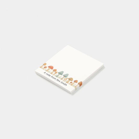 キノコ菌A先生 ポストイット (アングル)