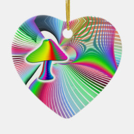 キノコ視覚 セラミックオーナメント