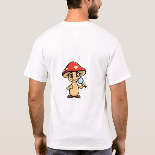 キノコ誇りを持ったの研究者 Tシャツ (裏面)
