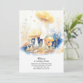 キノコ誕生日招待状 招待状 (スタンド正面)