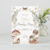 キノコ誕生日招待状 招待状 (スタンド正面)