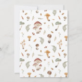 キノコ誕生日招待状 招待状 (裏面)