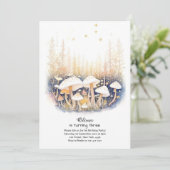 キノコ誕生日招待状 招待状 (スタンド正面)