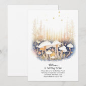 キノコ誕生日招待状 招待状 (正面/裏面)