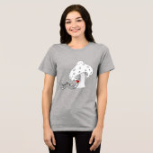 キノコ読の下の本虫 トライブレンドＴシャツ (正面全面)