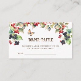 キノコ赤ちゃんシャワーおむつラッフルチケット エンクロージャーカード