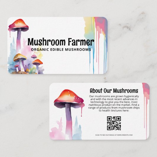 キノコ農場 名刺 (正面/裏面)