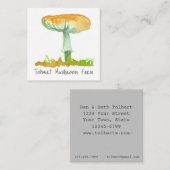 キノコ農耕飼料健康食品 スクエア名刺 (正面/裏面)