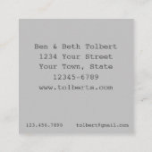 キノコ農耕飼料健康食品 スクエア名刺 (裏面)