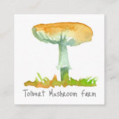 キノコ農耕飼料健康食品 スクエア名刺 (正面)