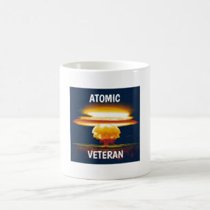 キノコ雲付き原子退役軍人用コーヒーマグ コーヒーマグカップ