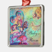 キノコ類ドアハンガーの小小妖精や小人 メタルオーナメント (左)