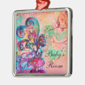 キノコ類ドアハンガーの小小妖精や小人 メタルオーナメント (左)