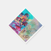 キノコ類モノグラムの小小妖精や小人 スタンダードカクテルナプキン (角)