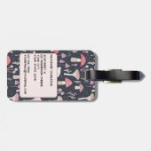 キノコ類食パーソナライズされた床菌 ラゲッジタグ (裏面横)