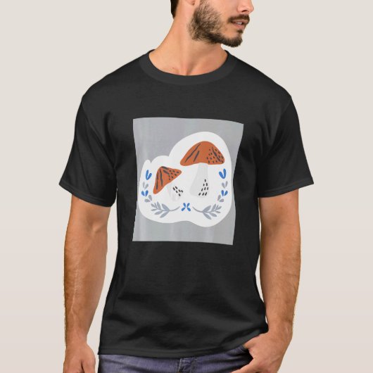 キノコ類食品 Tシャツ (正面)