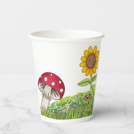 キノコ類、トースツール類、ラディバグ類、ひまわり紙カップ 紙コップ (正面)