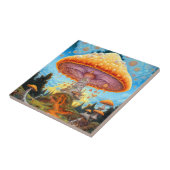 キノコ風景超リアルファンタジーアート タイル (側面)